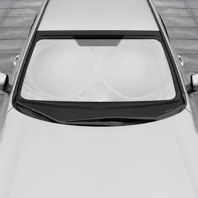 Alt view image 3 of 7 - BDK Car Windshield Sun Shade  Sun Visor & Sunshade for Car Windshield  UV Rays Interior Protection - Easy Setup & Keeps Your Vehicle Cool  SUV & Truck Accessories - Jumbo 63"x35.5"