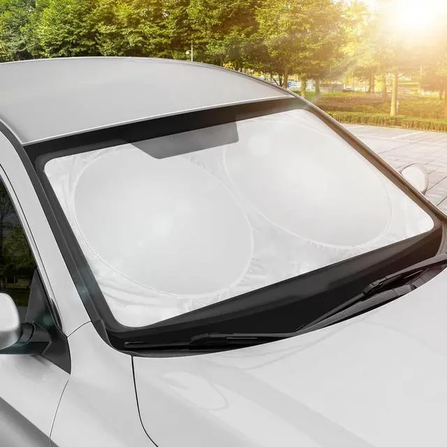 Alt view image 4 of 7 - BDK Car Windshield Sun Shade  Sun Visor & Sunshade for Car Windshield  UV Rays Interior Protection - Easy Setup & Keeps Your Vehicle Cool  SUV & Truck Accessories - Jumbo 63"x35.5"