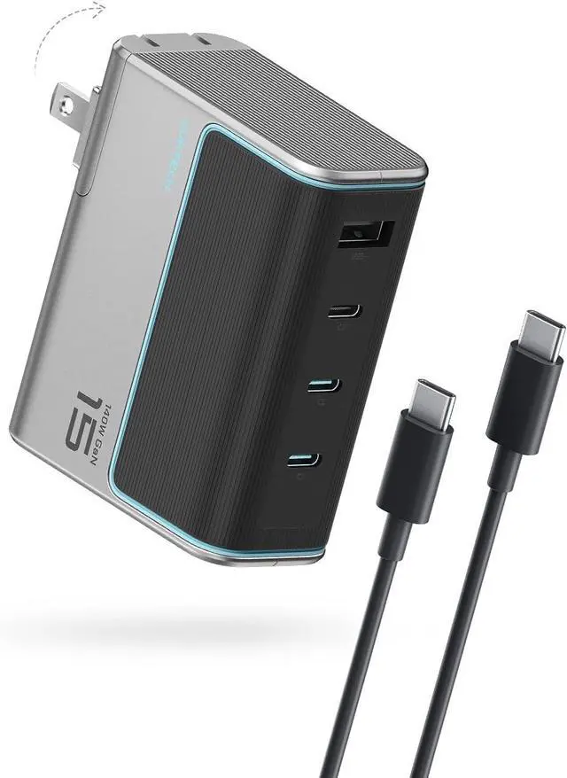 Main image of CUKTECH 15 140W USB C Charger, 4-Port Foldable Laptop Block, Advanced GaN Power Adapter, PD3.1 Fast Charging Wall Charger for MacBook, iPhone 16 Series, Samsung Galaxy, iPad, Pixel, and More