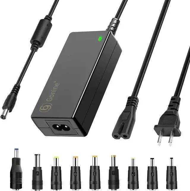 Main image of Gonine 19V Laptop Charger, DC 19V 3.42A Power Supply Cord, 19Vdc 65W 60W 45W AC to DC Power Adapter Compatible for 19Volt Gateway Toshiba Acer Laptop, JBL Speaker, Samsung LG LCD Monitor.
