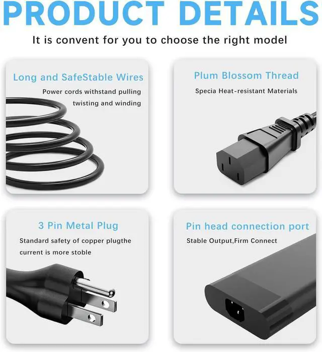 Alt view image 5 of 7 - 230W Charger Compatible with HP Omen 15 16 HP OMEN Transcend,Victus 16 by Gaming Laptop ZBook Fury 16 G8 G9 G10 11.8A AC Adapter