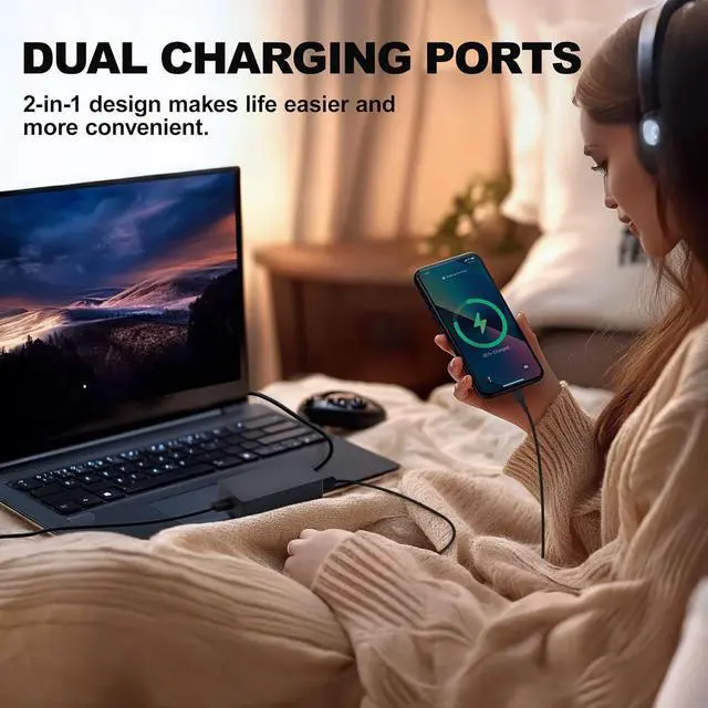 Alt view image 7 of 7 - 65W Surface Pro Laptop Charger for Microsoft Surface Pro X/9/8/7/7+/6/5/4/3, Surface Laptop Studio, Surface Laptop & Surface Go Series  Fast Charging, Portable,Safe and Durable