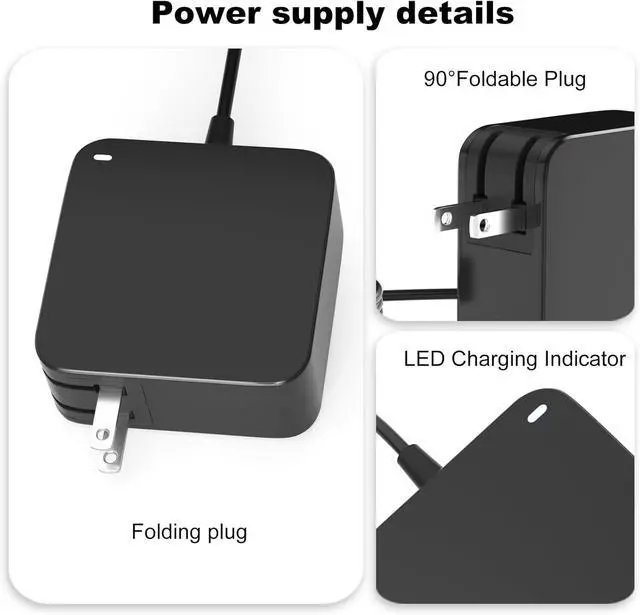 Alt view image 2 of 7 - 65W Round tip Laptop Charger for Lenovo V15 V14 V17 G2 G3 G4 Business Laptop Compatible with Ideapad 3 5 310 320 330 330S Yoga 510 710 Flex 4 5 ADLX65CCGU2A Quick Charging Adapter with Power Cord