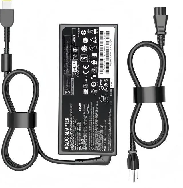 Main image of 135W Charger for  Thinkpad X1 Extreme Gen 1 2 3 4 5 4X20E50558 888015027 ADL135NDC3A Laptop Adapter Slim Tip