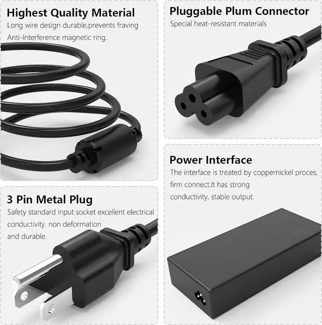 Alt view image 3 of 7 - 135W Charger for  Thinkpad X1 Extreme Gen 1 2 3 4 5 4X20E50558 888015027 ADL135NDC3A Laptop Adapter Slim Tip