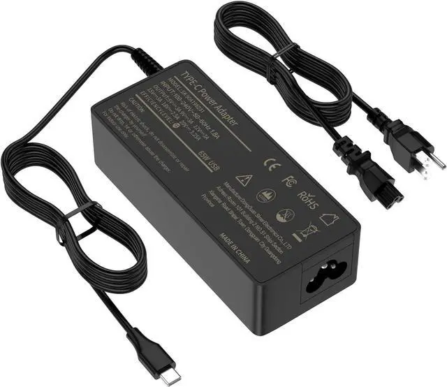 Main image of Universal Chromebook Charger USB C Laptop Charger 45W 65W Fast Charging for Lenovo Thinkpad, HP, Dell Latitude XPS 15, Samsung Acer Asus Google Computer Laptop Tablet Type C AC Adapter Power Cord