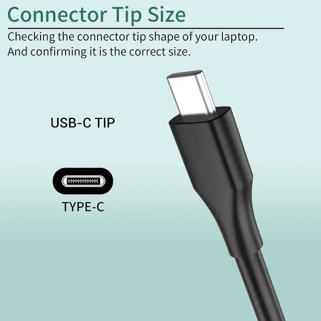 Alt view image 3 of 7 - Universal Chromebook Charger USB C Laptop Charger 45W 65W Fast Charging for Lenovo Thinkpad, HP, Dell Latitude XPS 15, Samsung Acer Asus Google Computer Laptop Tablet Type C AC Adapter Power Cord