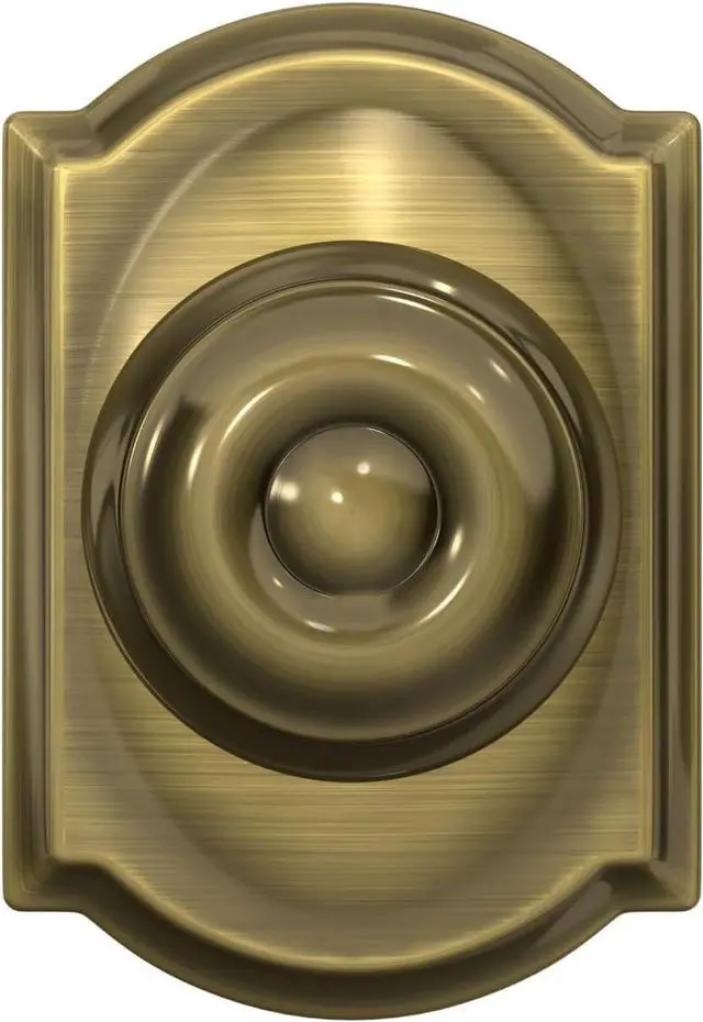 Alt view image 7 of 7 - SCHLAGE F10 GEO 609 CAM Camelot Collection Georgian Passage Knob, Antique Brass