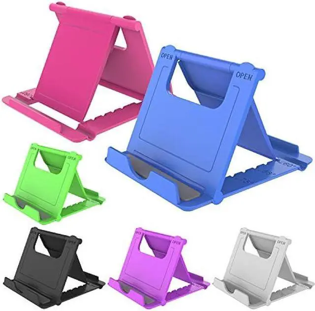 Main image of YENIE 6PACK Desktop Cell Phone Stand Holder, Portable Universal Desk Stand for All Mobile Smart Phone Tablet Display