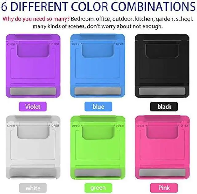 Alt view image 7 of 7 - YENIE 6PACK Desktop Cell Phone Stand Holder, Portable Universal Desk Stand for All Mobile Smart Phone Tablet Display