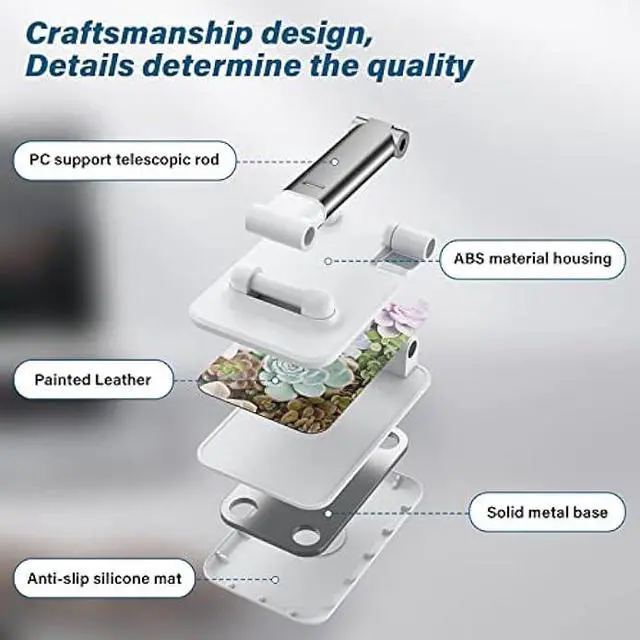 Alt view image 3 of 7 - Colorful Adjustable Foldable Phone Stand, Compatible with Smartphones, Suitable for Office, Home, Travel, Christmas Gift