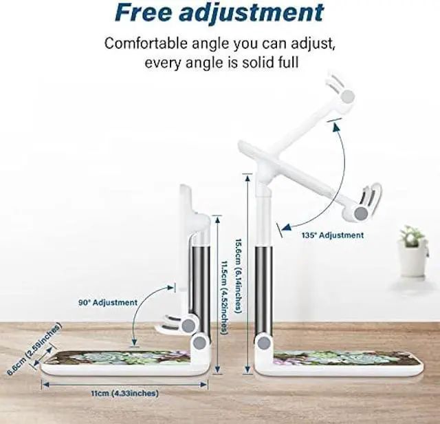 Alt view image 6 of 7 - Colorful Adjustable Foldable Phone Stand, Compatible with Smartphones, Suitable for Office, Home, Travel, Christmas Gift