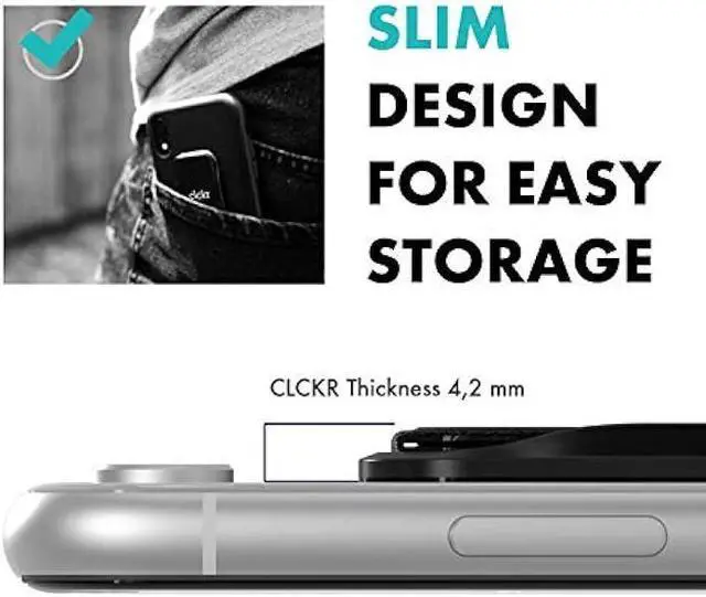 Alt view image 4 of 6 - CLCKR Cell Phone Grip and Expanding Stand, Universal Phone Grip Holder with Multiple Viewing Angles for iPhone 14/13/12, Samsung Galaxy S22 and More, Phones, Tablets, Lilac Pebbled Lines