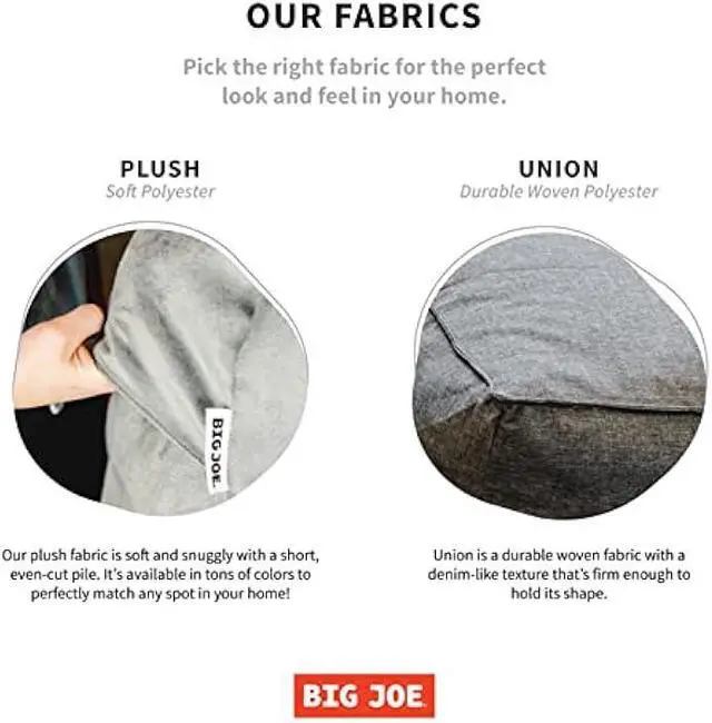 Alt view image 6 of 6 - Big Joe Milano Lenox Denim Cobalt Beanbag Chair