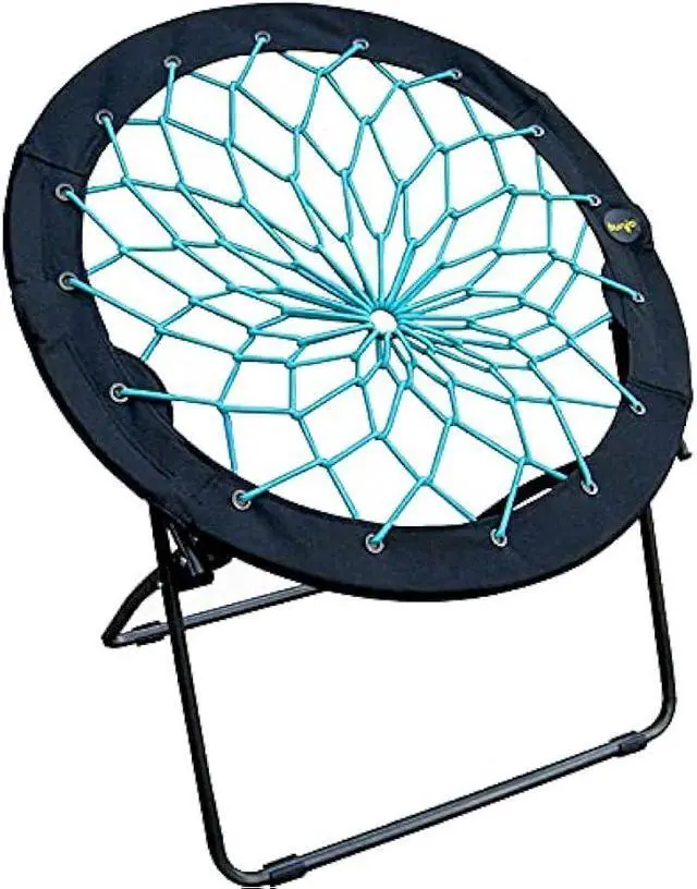 Main image of Zenithen Limited Foldable Bunjo Bungee Chair for Dorms, Living Rooms, Bedrooms, Camping, Gaming & Lounging, Teal (Pack of 1)