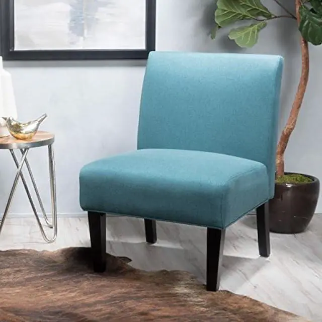 Alt view image 2 of 3 - Christopher Knight Home Kassi Fabric Accent Chair, Dark Teal 29. 50D x 22. 50W x 32. 00H
