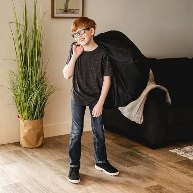 Alt view image 2 of 5 - Big Joe Classic Bean Bag Chair, Black Smartmax, Durable Polyester Nylon Blend, 2 feet Round