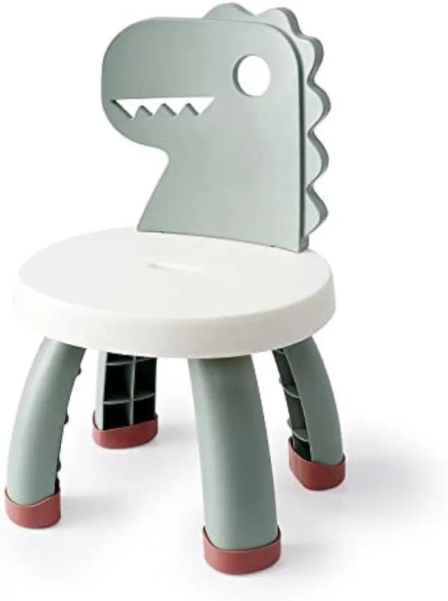 Main image of Toddler Chair,Plastic Kids Dino Chair,Sturdy Durable and Lightweight Toddler's Activity Chairs,Anti-Slip Ergonomic Design Kids Step Stool,Indoor or Outdoor Use for Boys Girls Aged 1+ (Green)
