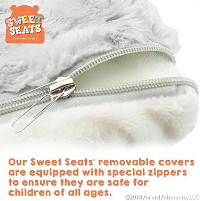 Alt view image 6 of 6 - Animal Adventure | Sweet Seats | Pink Bear Children's Plush Chair