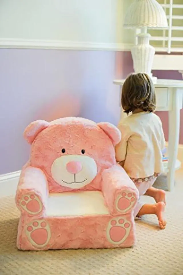 Alt view image 5 of 6 - Animal Adventure | Sweet Seats | Pink Bear Children's Plush Chair