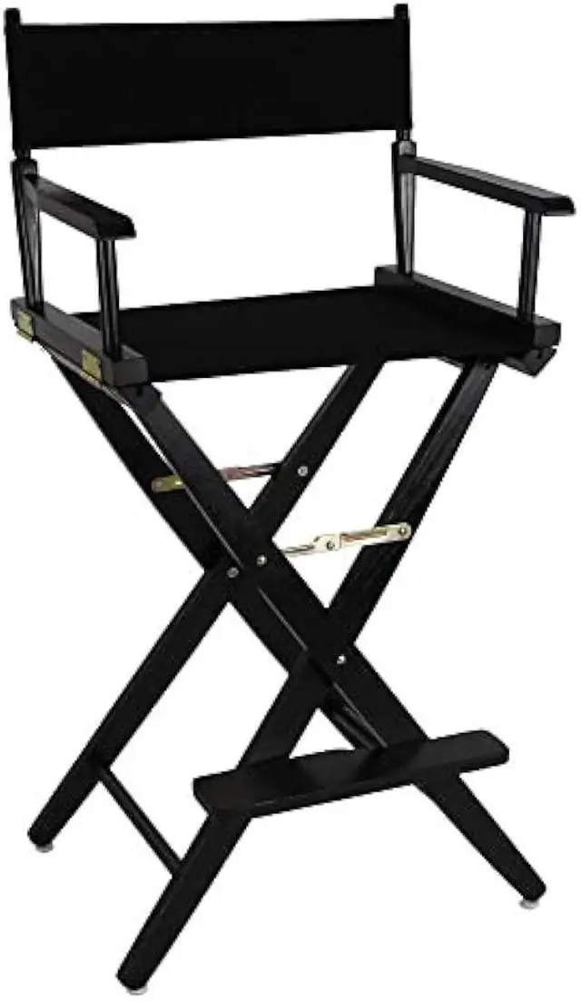 Main image of American Trails Extra-Wide Premium 30 Director's Chair Black Frame with Black Canvas, Bar Height