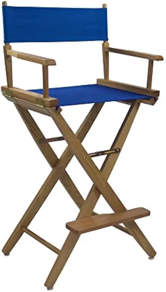 Alt view image 5 of 5 - American Trails Extra-Wide Premium 30 Director's Chair Black Frame with Black Canvas, Bar Height