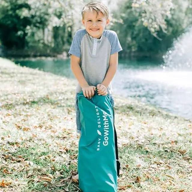 Alt view image 4 of 4 - Baby Delight Go with Me Venture Portable Chair | Indoor and Outdoor | Sun Canopy | 3 Child Growth Stages | Teal