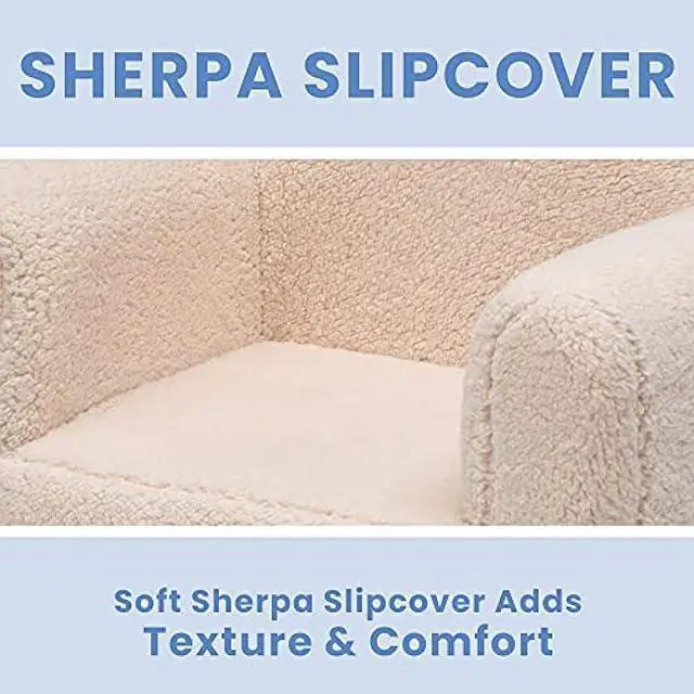Alt view image 3 of 4 - Delta Children Cozee Sherpa Chair, Cream