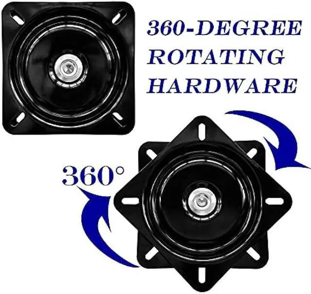 Alt view image 3 of 7 - 2Pack 8Inch Heavy Duty Bar Stool Swivel Plate, Chair Base With Solid Ring of Ball Bearings, 500lbs Capacity Replacement Seat Parts, Lazy Susan Hardware for Barstools Recliner Chair Boat