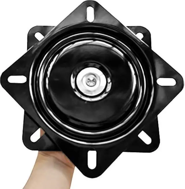 Alt view image 4 of 7 - 2Pack 8Inch Heavy Duty Bar Stool Swivel Plate, Chair Base With Solid Ring of Ball Bearings, 500lbs Capacity Replacement Seat Parts, Lazy Susan Hardware for Barstools Recliner Chair Boat