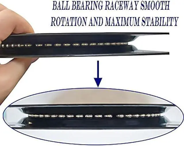 Alt view image 5 of 7 - 2Pack 8Inch Heavy Duty Bar Stool Swivel Plate, Chair Base With Solid Ring of Ball Bearings, 500lbs Capacity Replacement Seat Parts, Lazy Susan Hardware for Barstools Recliner Chair Boat