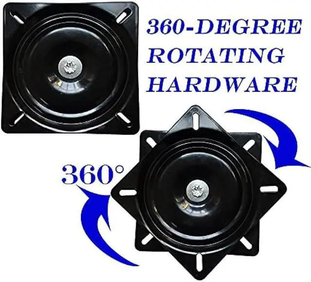 Alt view image 4 of 7 - 2Pack Heavy Duty Bar Stool Swivel Plate, 6Inch Chair Base With Solid Ring of Ball Bearings, 400lbs Capacity Replacement Seat Parts Lazy Susan Hardware for Barstools Recliner Chair Boat