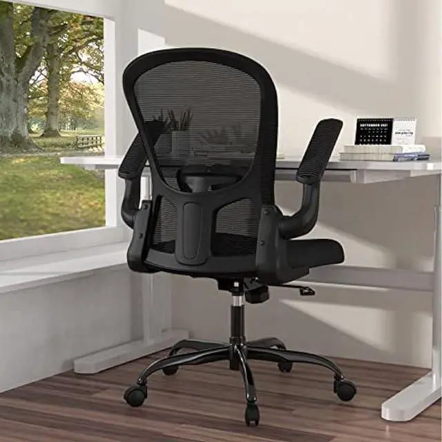 Main image of Ergonomic Office Chair, Comfort Swivel Home Office Task Chair, Breathable Mesh Desk Chair, Lumbar Support Computer Chair with Flip-up Arms and Adjustable Height, Welcome to consult