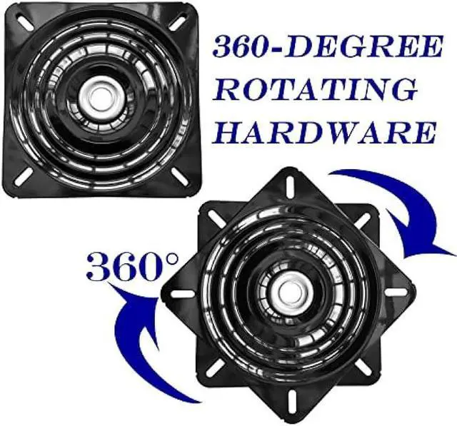 Alt view image 4 of 6 - 2Pack 10Inch Bar Stool Swivel Plate Heavy Duty, Chair Swivel Base with Solid Ring of Ball Bearings, 600lbs Capacity Replacement Swivel Seat Parts Lazy Susan Hardware for Barstools Recliner Chair Boat