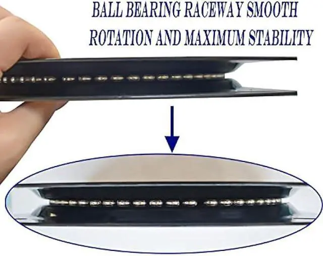 Alt view image 5 of 6 - 2Pack 10Inch Bar Stool Swivel Plate Heavy Duty, Chair Swivel Base with Solid Ring of Ball Bearings, 600lbs Capacity Replacement Swivel Seat Parts Lazy Susan Hardware for Barstools Recliner Chair Boat