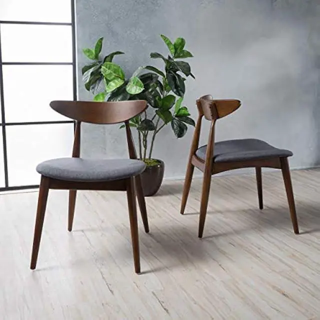 Alt view image 2 of 4 - Christopher Knight Home Barron Fabric Dining Chairs, 2-Pcs Set, Charcoal
