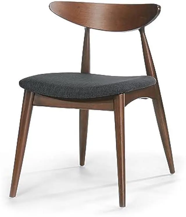 Alt view image 4 of 4 - Christopher Knight Home Barron Fabric Dining Chairs, 2-Pcs Set, Charcoal