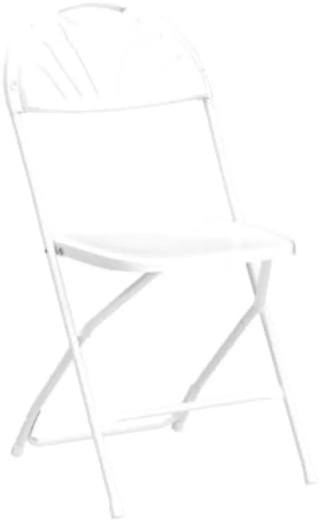 Alt view image 4 of 6 - EMMA + OLIVER 2 Pack 650 lb. Capacity White Plastic Fan Back Folding Chair