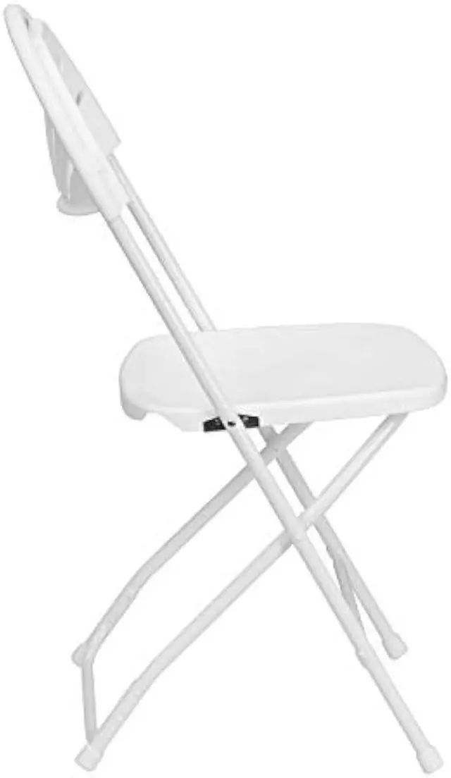Alt view image 6 of 6 - EMMA + OLIVER 2 Pack 650 lb. Capacity White Plastic Fan Back Folding Chair