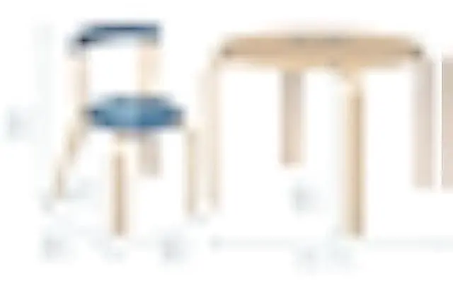 Alt view image 2 of 5 - ECR4Kids Bentwood Table and Curved Back Chair Set, Kids Furniture, Contemporary, 5-Piece