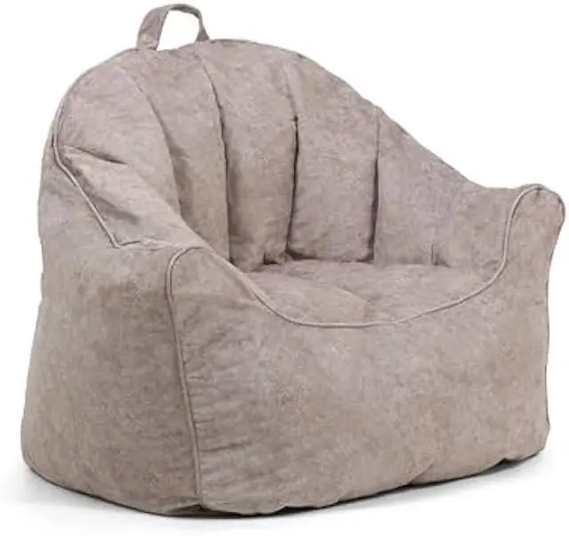 Main image of Big Joe Hug Bean Bag Chair, Gray Hyde, Vegan Suede, 3 feet