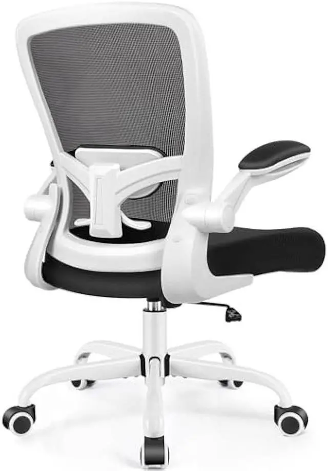 Main image of FelixKing Office Chair, Ergonomic Desk Chair Breathable Mesh Chairs Adjustable High Back Lumbar Support Flip-up Armrests, Executive Rolling Swivel Comfy Computer Chairs Home Office White