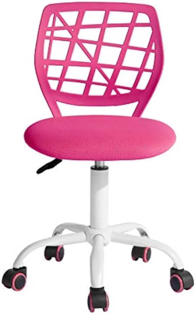 Alt view image 3 of 5 - FurnitureR Teens Boys Girls Writing Task Chair Low Mid PP Mesh Back Fabric Seat,Home Children Study Chair (Pink, 1pc)