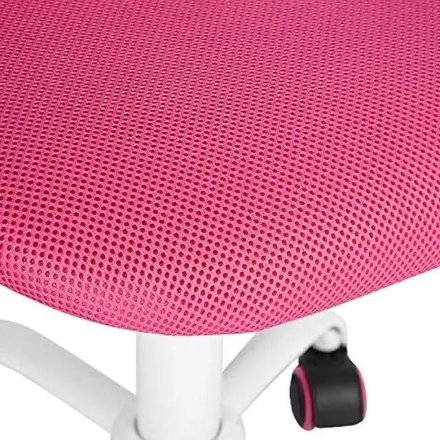 Alt view image 5 of 5 - FurnitureR Teens Boys Girls Writing Task Chair Low Mid PP Mesh Back Fabric Seat,Home Children Study Chair (Pink, 1pc)