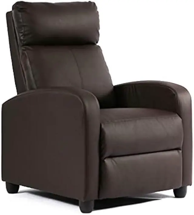 Main image of BestMassage | Recliner Chair | No Massage Function | Pu Brown | with Lumbar Support, Adjustable Push Back, Wide Armrests, Footrest & Padded Seat | Easy Assembly | for Living Room, Home Theatre