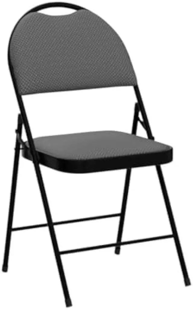 Alt view image 5 of 5 - ARLIME 6 PCS Folding Chairs w/Padded Seats, Padded Foldable Seats w/Handle Hole, Upholstered Seat, Steel Frame, Folding Chair for Home, Church, School, Office, Wedding Party, Courtyard Use, Grey