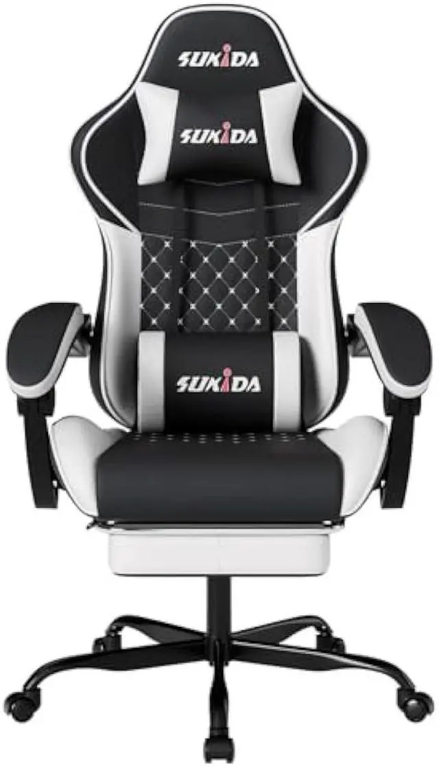 Main image of Ergonomic Video Gamer Chairs Gaming Computer Chair Gamer Chairs for Adults Massage Lumbar Support Swivel Height Adjustable Headrest Backrest