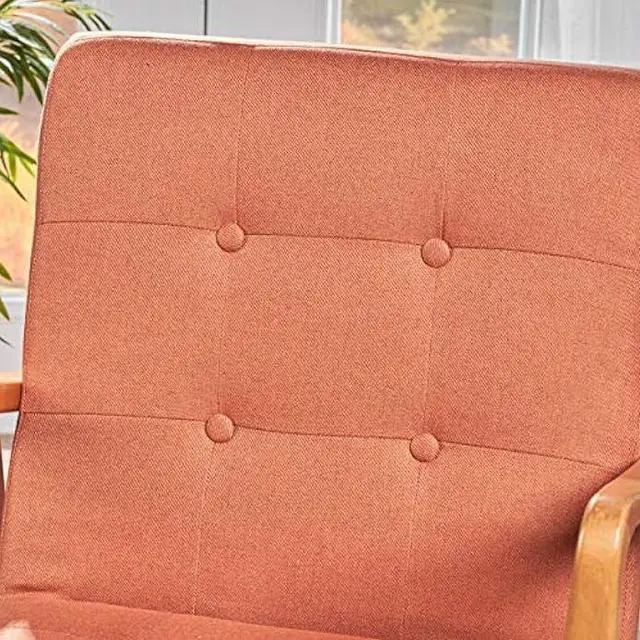 Alt view image 3 of 4 - Christopher Knight Home Brayden Fabric Club Chair, Orange 28.25D x 25.25W x 31.25H in