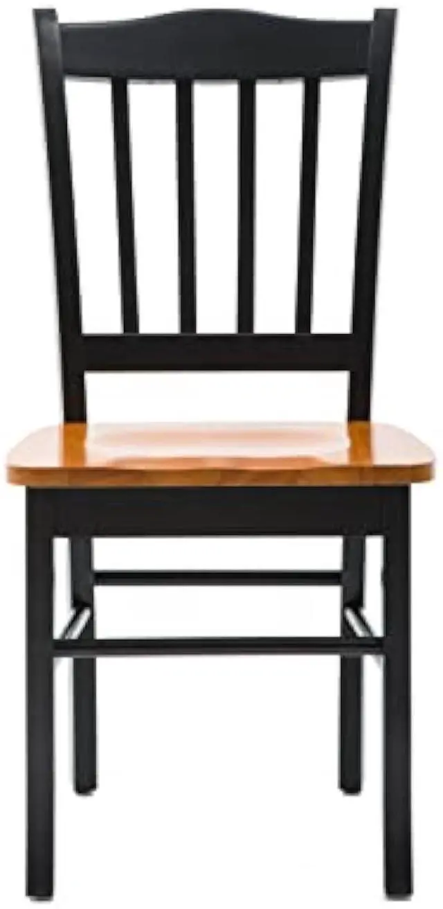 Alt view image 4 of 4 - Boraam Shaker Chair, Black/Oak, Set of 2