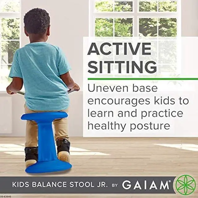 Alt view image 4 of 5 - Gaiam Kids Wobble Stool Desk Chair - Alternative Flexible Seating Balance Wiggle Chair | ADHD Sensory Fidget Core Rocker Child Seat Elementary School Classroom Furniture for Student, Toddler, Ages 5-8